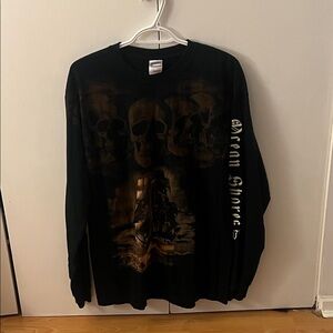 Black Graphic Long Sleeve Shirt